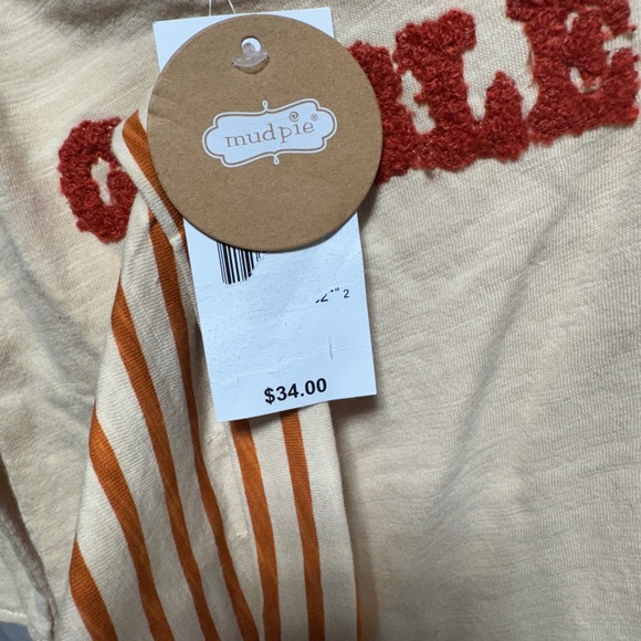 Mud Pie Gobble Turkey 3 pc Outfit Boy Girl Thanksgiving 6-9m NWT Hat Pant Onesie - Picture 4 of 5